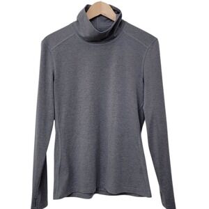 Stio Mock Neck Top Womens Size Small Base Layer Gray Hiking Camping Skiing